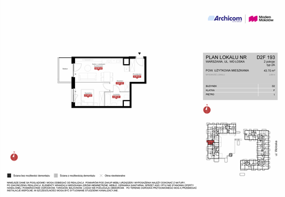 Mieszkanie w inwestycji: Modern Mokotów etap 4, budynek D1 i D2