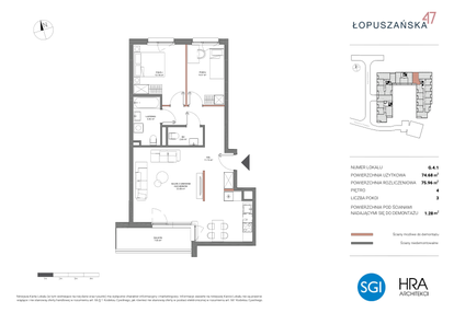 Mieszkanie w inwestycji: Łopuszańska 47 - etap 2