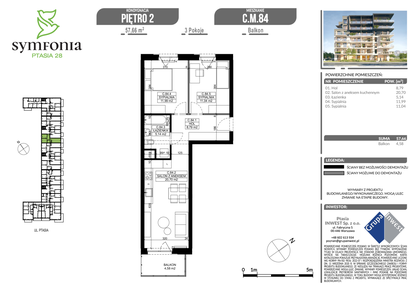 Mieszkanie w inwestycji: Symfonia Ptasia 28