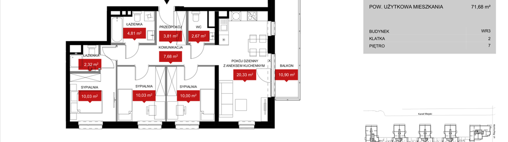 Mieszkanie w inwestycji: Przystań Reymonta etap II