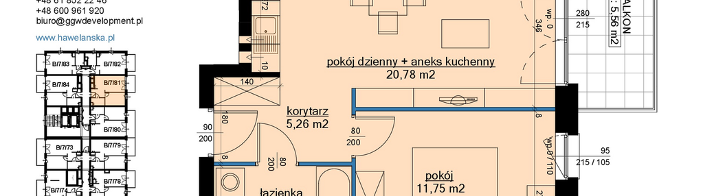Mieszkanie w inwestycji: Osiedle Hawelańska etap III - bud. B