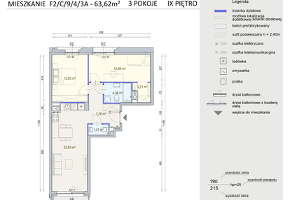 Mieszkanie w inwestycji: Modern Mokotów etap 6, budynek F1 i F2