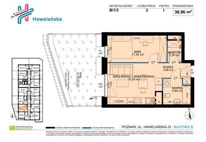 Mieszkanie w inwestycji: Osiedle Hawelańska etap III - bud. B