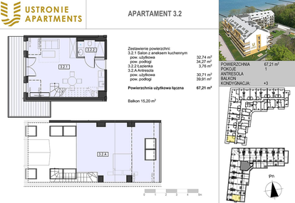 Mieszkanie w inwestycji: Ustronie Apartments 20 m od plaży