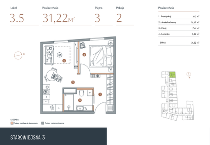 Mieszkanie w inwestycji: Starowiejska 3