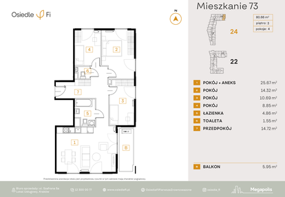 Mieszkanie w inwestycji: Osiedle Fi bud. 22, 24