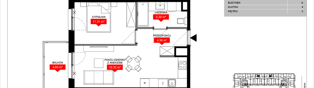 Mieszkanie w inwestycji: Osiedle Bociana 5
