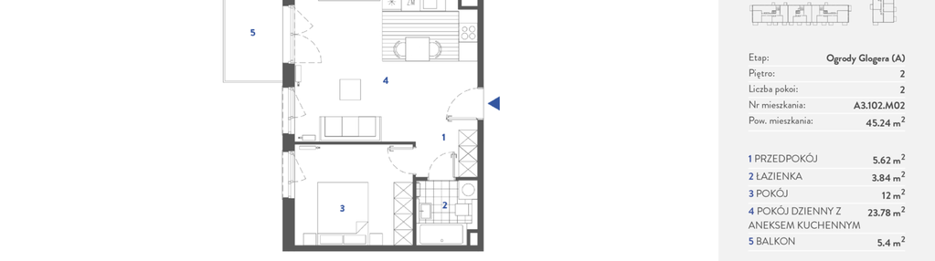 Mieszkanie w inwestycji: Mieszkaj w mieście - Ogrody Glogera