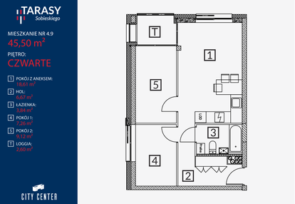 Mieszkanie w inwestycji: Tarasy Sobieskiego