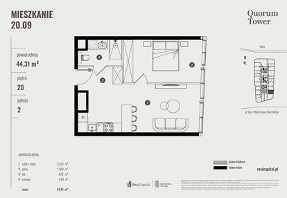 Mieszkanie w inwestycji: Quorum Tower