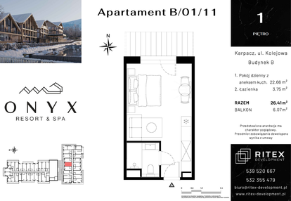 Mieszkanie w inwestycji: Onyx Resort & Spa