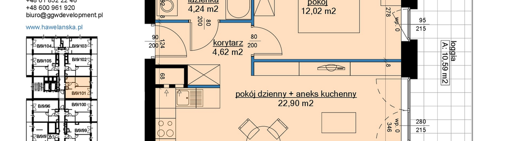 Mieszkanie w inwestycji: Osiedle Hawelańska etap III - bud. B