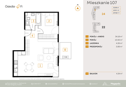 Mieszkanie w inwestycji: Osiedle Fi bud. 22, 24