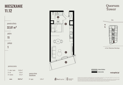Mieszkanie w inwestycji: Quorum Tower