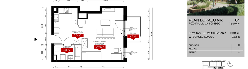 Mieszkanie w inwestycji: Wieża Jeżyce etap V