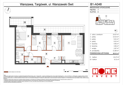 Mieszkanie w inwestycji: Warszawski Świt etap VIII