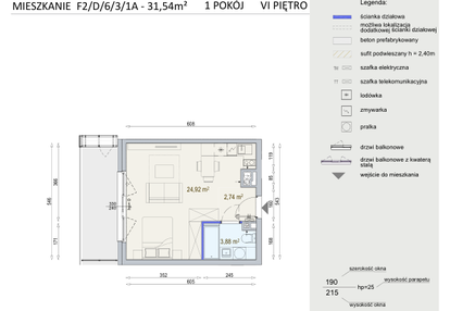 Mieszkanie w inwestycji: Modern Mokotów bud. F1 i F2