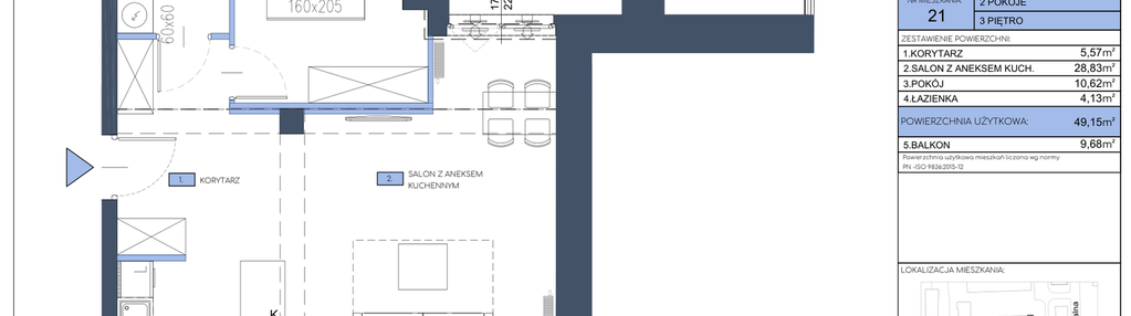 Mieszkanie w inwestycji: Apartamenty Jana Pawła 34