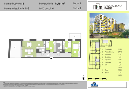 Mieszkanie w inwestycji: Dworzysko Park - Etap II