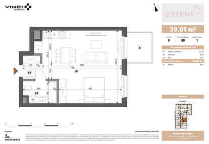 Mieszkanie w inwestycji: Srebrna 5