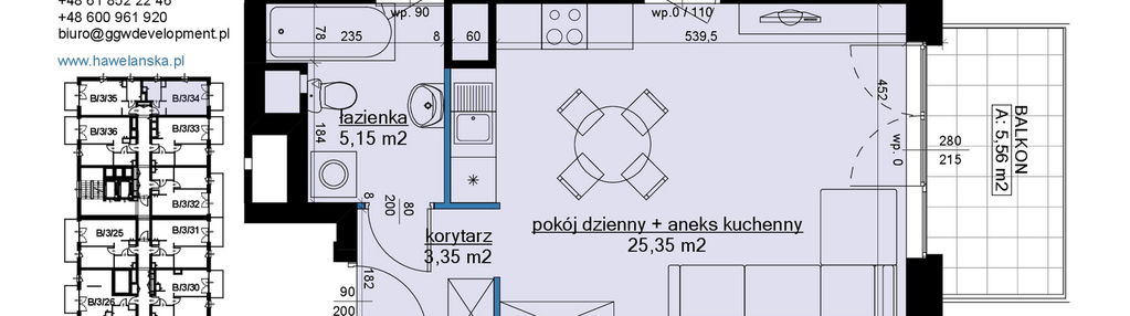 Mieszkanie w inwestycji: Osiedle Hawelańska etap III - bud. B