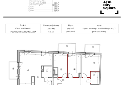 Mieszkanie w inwestycji: ATAL City Square etap II