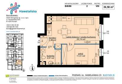 Mieszkanie w inwestycji: Osiedle Hawelańska etap III - bud. B