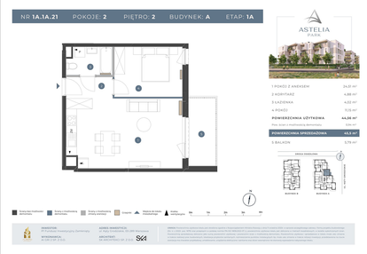 Mieszkanie w inwestycji: Astelia Park etap 1A i 3