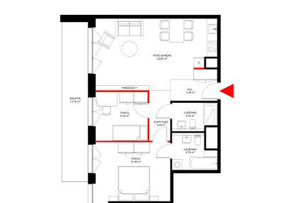 Mieszkanie w inwestycji: INSPIRE ETAP IV, V – bud. E, F, G