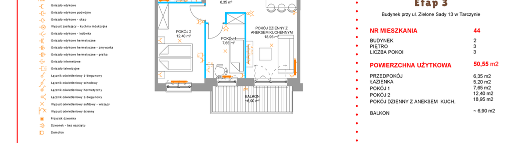 Mieszkanie w inwestycji: Zielone Sady etap III B2