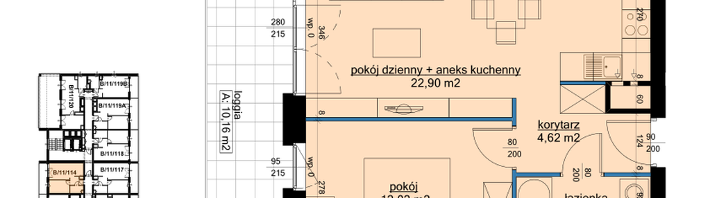 Mieszkanie w inwestycji: Osiedle Hawelańska etap III - bud. B