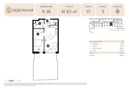 Mieszkanie w inwestycji: Dębowa 45
