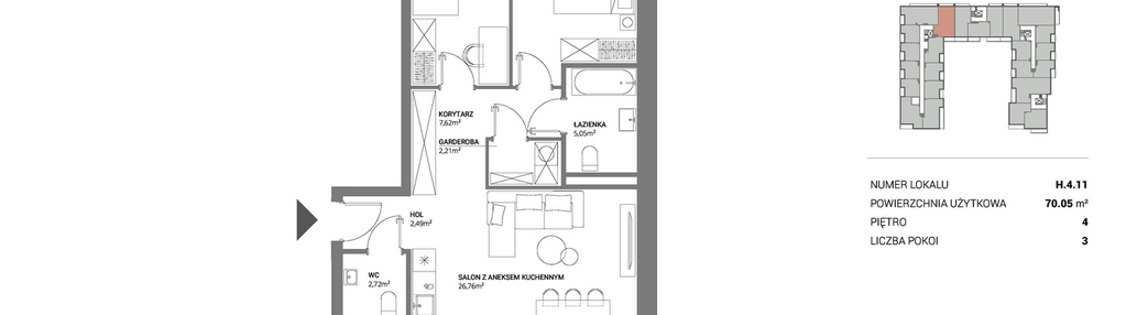 Mieszkanie w inwestycji: Łopuszańska 47 - etap 3