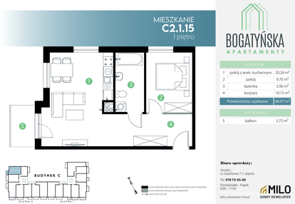 Mieszkanie w inwestycji: Bogatyńska Apartamenty etap 3