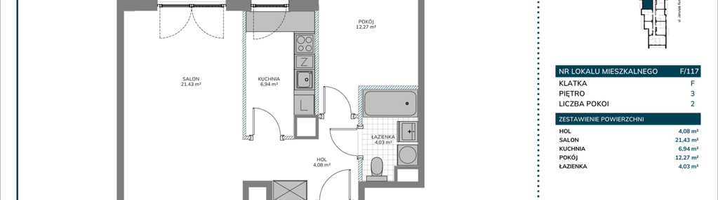 Mieszkanie w inwestycji: Kusocińskiego - Budynek B