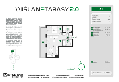Mieszkanie w inwestycji: Wiślane Tarasy 2.0 budynek C