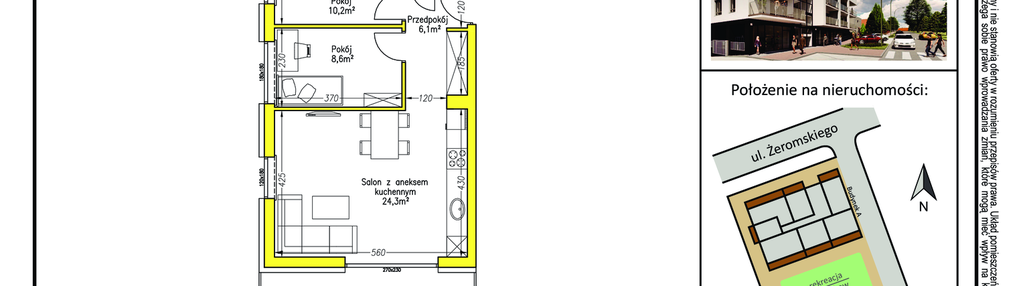 Mieszkanie w inwestycji: Żeromskiego Street 52