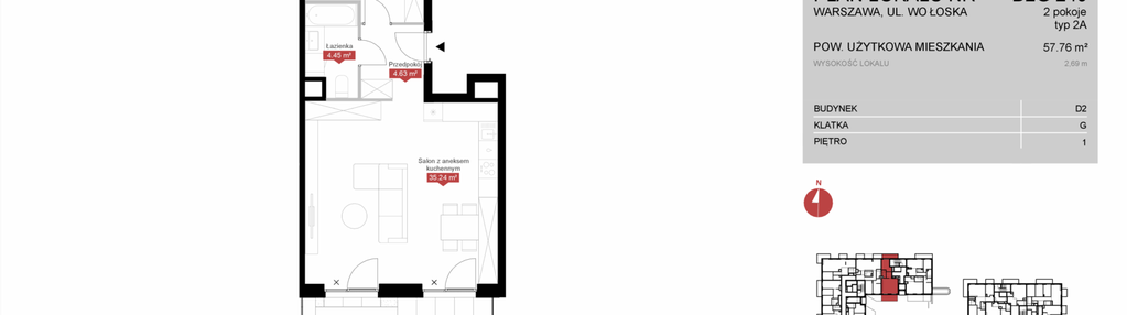 Mieszkanie w inwestycji: Modern Mokotów etap 4, budynek D1 i D2