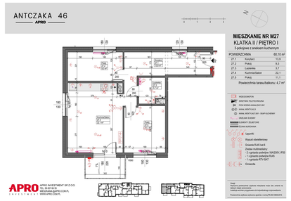 Mieszkanie w inwestycji: Antczaka 46