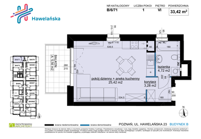 Mieszkanie w inwestycji: Osiedle Hawelańska etap III - bud. B