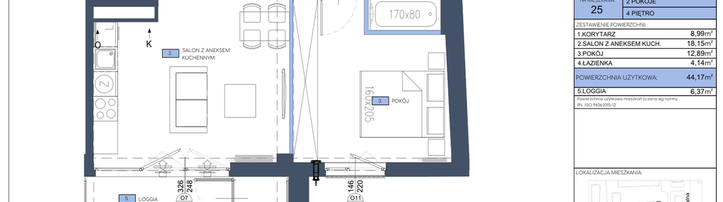 Mieszkanie w inwestycji: Apartamenty Jana Pawła 34