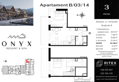 Mieszkanie w inwestycji: Onyx Resort & Spa