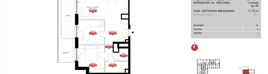 Mieszkanie w inwestycji: Modern Mokotów etap 3, budynek C1 i C2
