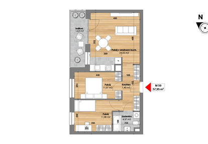 Mieszkanie w inwestycji: Przy Kochanowskiego