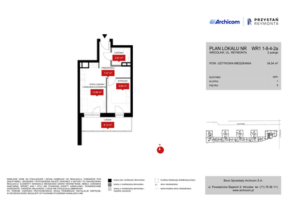 Mieszkanie w inwestycji: Przystań Reymonta