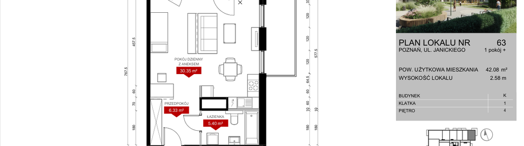 Mieszkanie w inwestycji: Wieża Jeżyce etap V