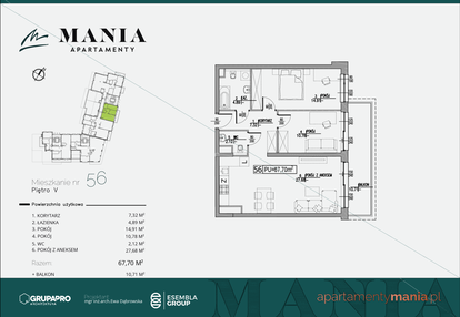 Mieszkanie w inwestycji: MANIA Apartamenty