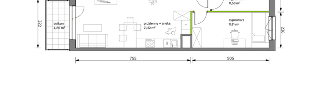 Mieszkanie w inwestycji: Trzcinowa Vita