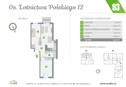 Mieszkanie w inwestycji: Os. Lotnictwa Polskiego 12