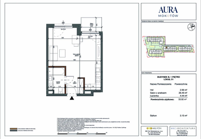 Mieszkanie w inwestycji: Aura Mokotów II